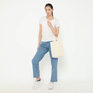 Totebag Gusset Kanvas Natural